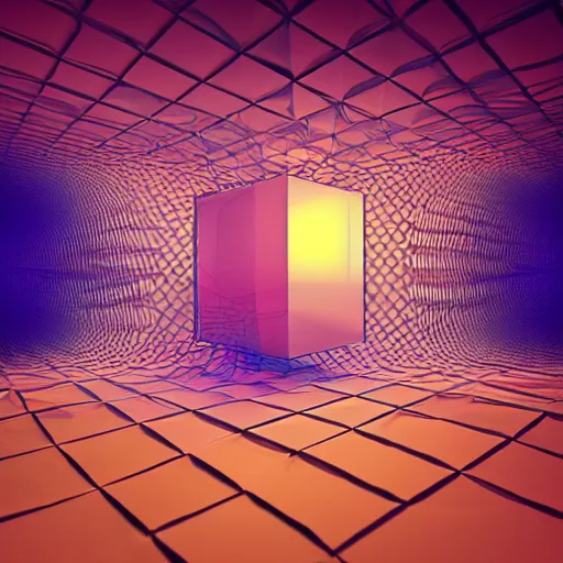 Image similar to 4 d, tesseract, fractles, infinity, psychedelic, space, time, fourth dimension, ultra realism, unreal, blender, detailed