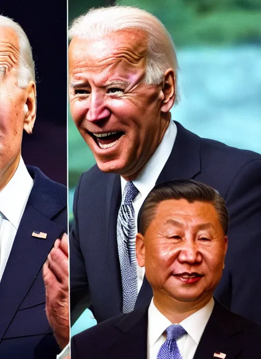 Image similar to joe biden died and his coffin was used as a nuclear bomb against china