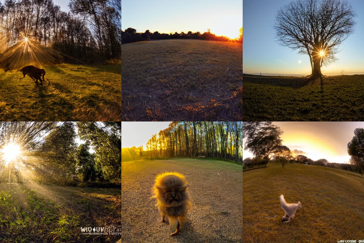 Prompt: Look at this photo I took by mistake, what is this strange animal?wide shot, 15mm, golden hour