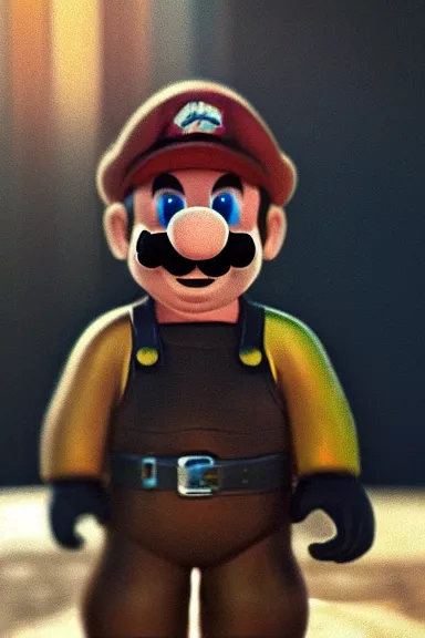 Image similar to “ very very intricate photorealistic photo of a realistic human version of super mario in an episode of game of thrones, photo is in focus with detailed atmospheric lighting, award - winning details ”