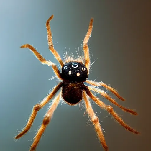 Prompt: hairy spider jumping towards me