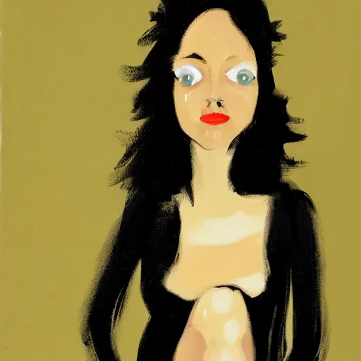 Prompt: hedgehog lady in the style of michael carson