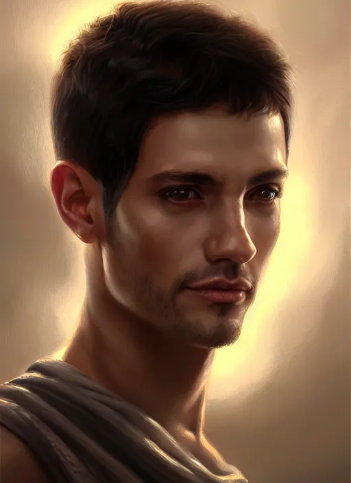 Image similar to a _ fantasy _ style _ portrait _ painting _ of light brown argentinian male short black hair defined chiseled facial features face big ears, rpg dnd oil _ painting _ unreal _ 5 _ daz. _ rpg _ portrait _ extremely _ detailed _ artgerm _ greg _ rutkowski _ greg