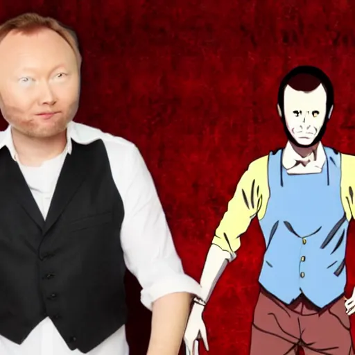 Image similar to limmy's show, anime