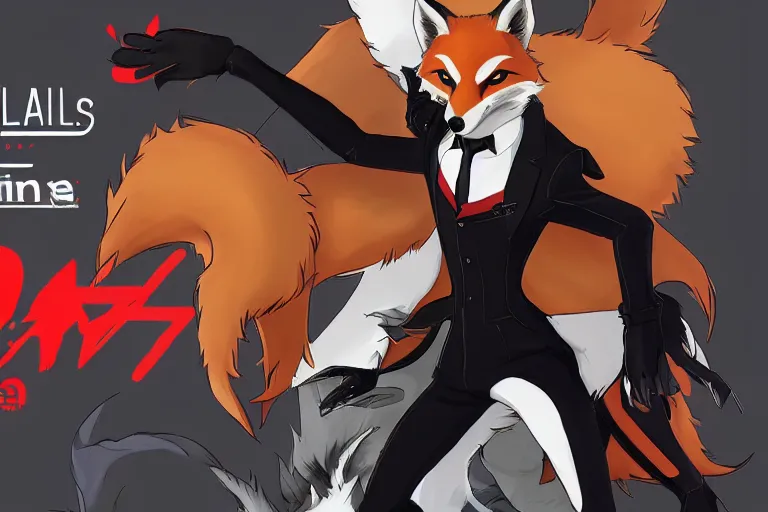 Image similar to a furry tan male fox on a persona 5 : royal ( by atlus ) video game splash screen, a furry male sandcolored tan fox fursona ( has hair ), persona 5 phantom thief style