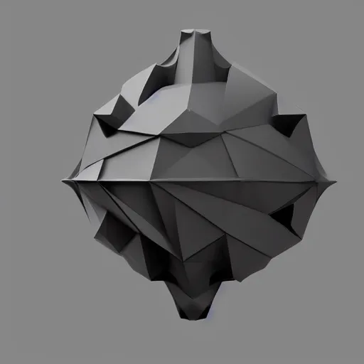 Image similar to kitbashing component, based on low poly convex shape, symmetric, unreal engine