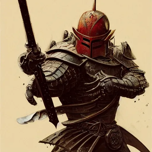 Image similar to quarter length portrait of an armored samurai hobgoblin, d & d, fantasy, greg rutkowski, frank frazetta, alexandre chaudret, boris vallejo, michael whelan, miro petrov, hr giger, magali villeneuve, donato giancola