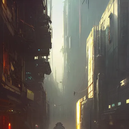 Image similar to victorian cyberpunk city, Trending on artstation, by greg rutkowski