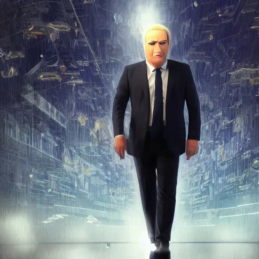 Prompt: a film still of Jeffrey Epstein in Boss Baby (2017), powerful , magic, thunders, dramatic lighting, intricate, wild, highly detailed, digital painting, artstation, concept art, smooth, sharp focus, illustration, art by artgerm and greg rutkowski and alphonse mucha, footage from space camera