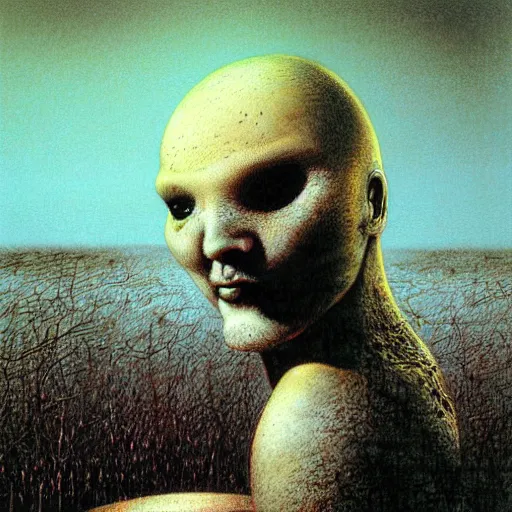 Image similar to humpty dumpty front view by by luis royo and wayne barlowe, beksinski