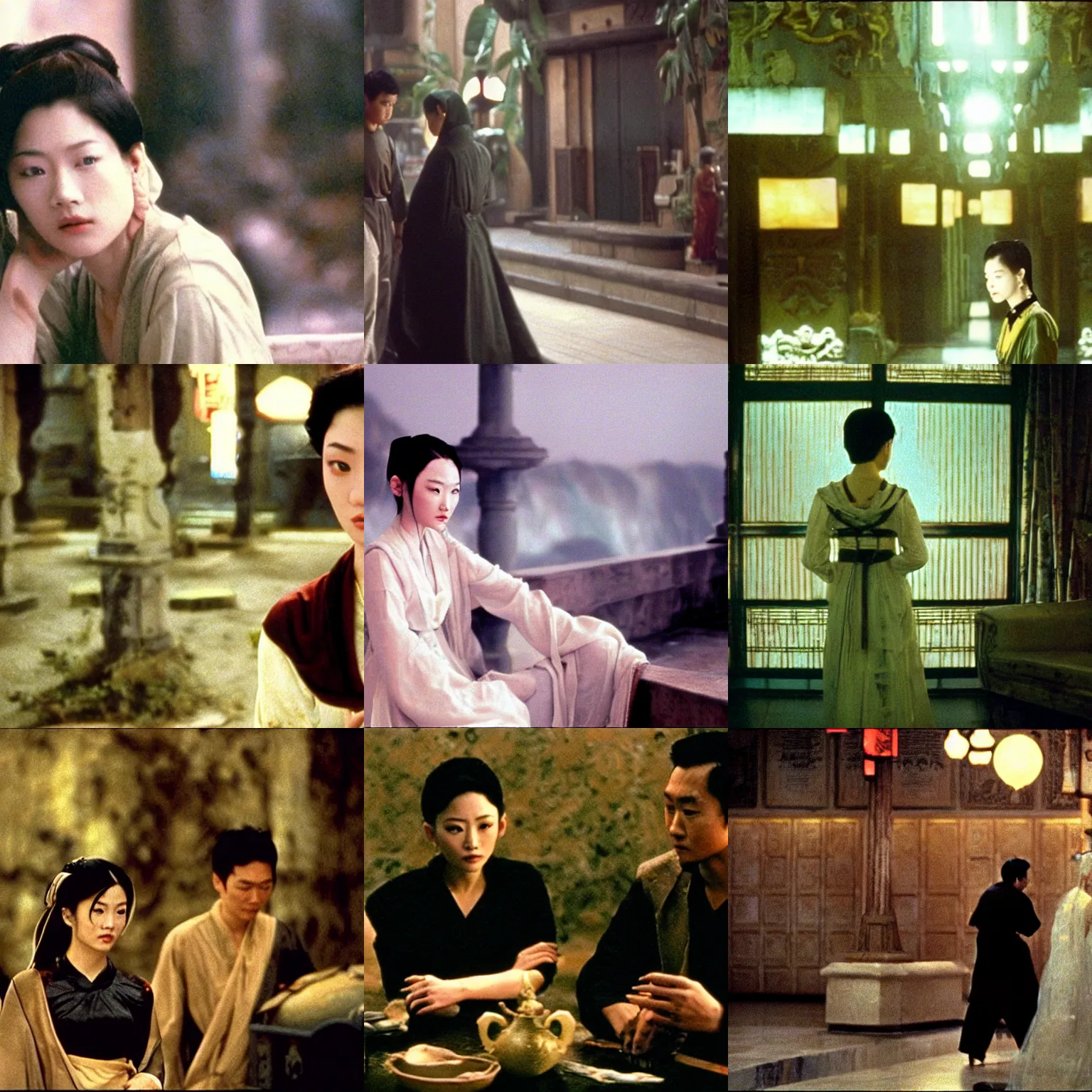 Prompt: a film still from ashes of time ( 1 9 9 4, by wong kar - wai )