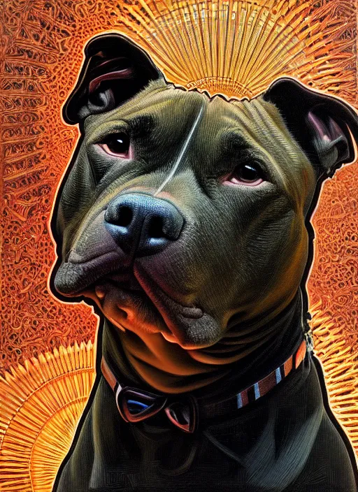 Prompt: oil portrait of pitbull the hedgehog, intricate, elegant, highly detailed, lighting, painting, artstation, smooth, illustration, art by greg rutowski and alphonse mucha