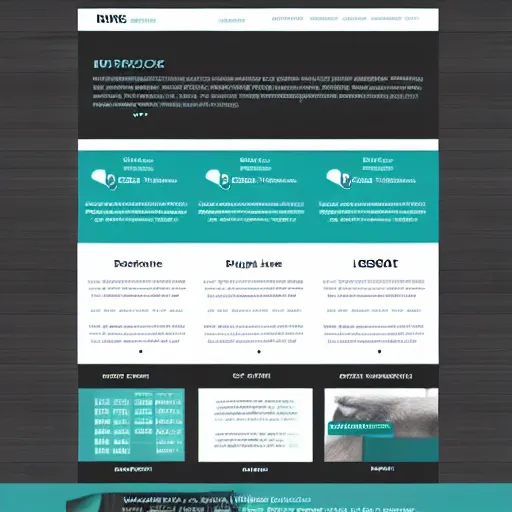 Image similar to contemporary landing page design for a freelance designer, teal and black colour palette, template layout, graphic design