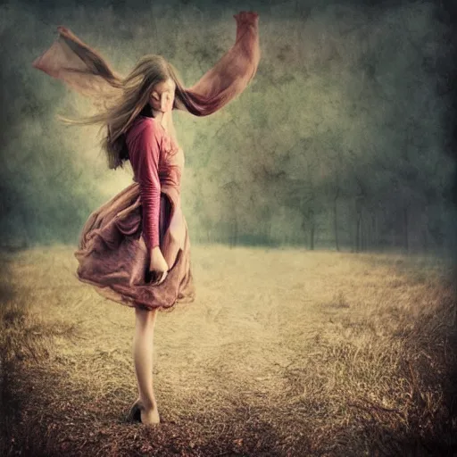 Prompt: photo of young woman by brooke shaden