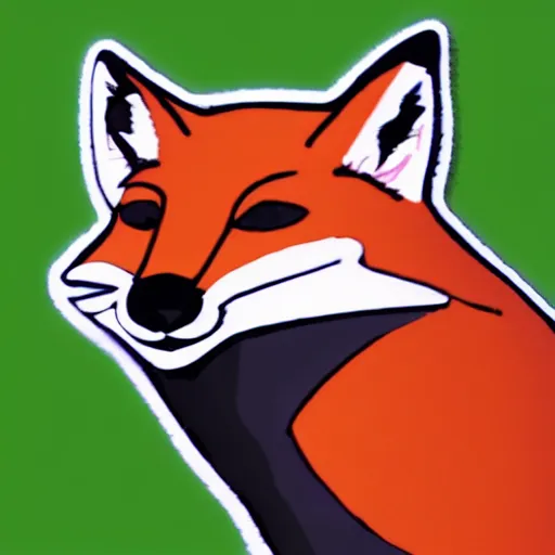 Image similar to a sticker of a fox