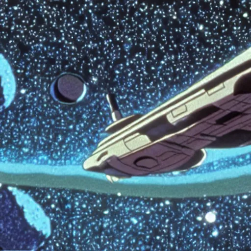 Image similar to movie still from star trek : deep space nine, studio ghibli