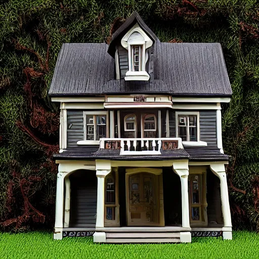 Image similar to house horror highly detailed