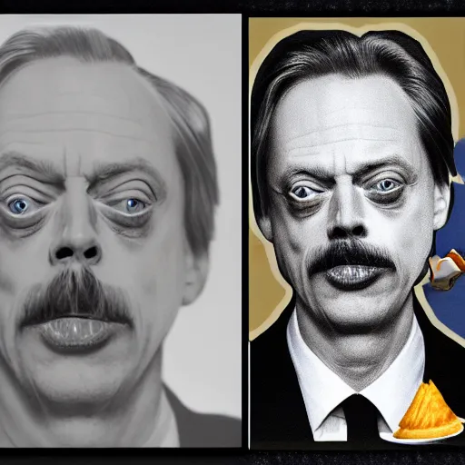 Image similar to steve buscemi made of gouda cheese