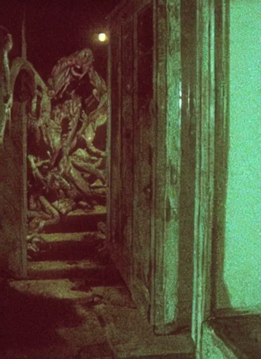 Prompt: human monster in the middle of the night horror practical fx cinematographic by dario argento