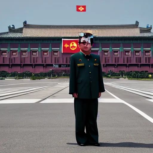 Prompt: professional photograph of asian andy wearing a north korean military uniform, 8 k, very intricate, very detailed,