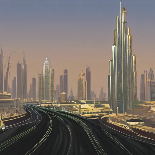 Prompt: gta : dubai, by aramaki shi nji