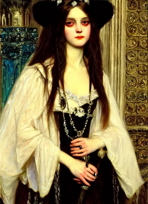 Prompt: ( ( gothic # ) ) princess portrait. by william henry hunt * *!!, highly detailded