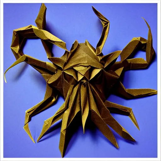 Image similar to cthulhu origami
