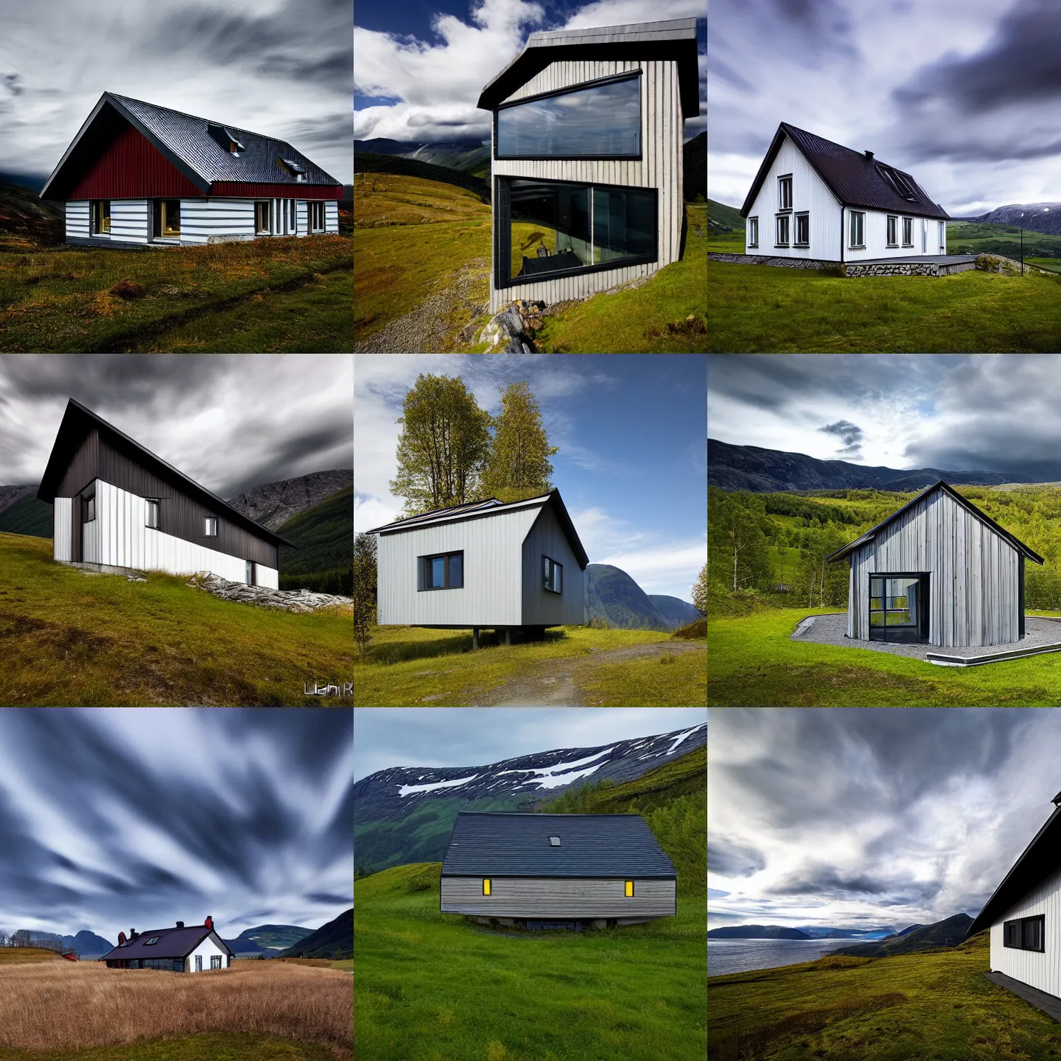 Prompt: Gert wingårdh house Tofta äggdal with amazing sky by Lars Lerin