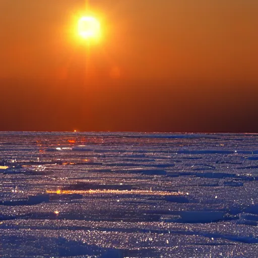 Image similar to the sun engulfed in Ice