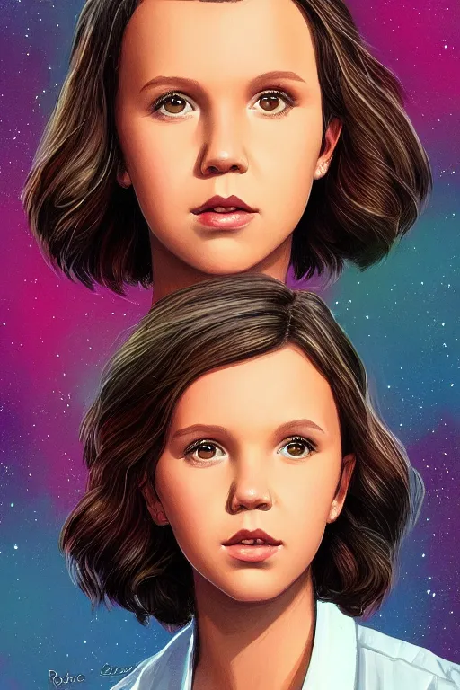 Image similar to Portrait of Millie Bobby Brown by RossDraws