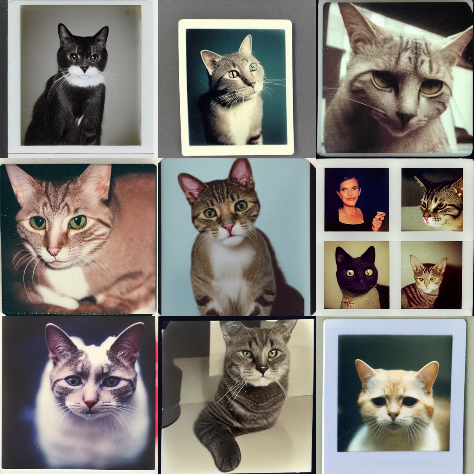 Prompt: polaroid photo of a cat who looks like Pauline Hanson