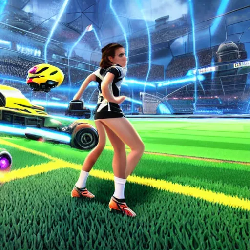 Image similar to emma watson in rocket league