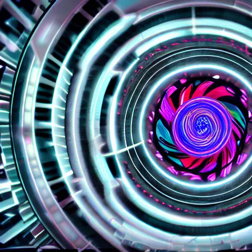 Image similar to psychedelic, spiral clock, octane render, unreal engine,