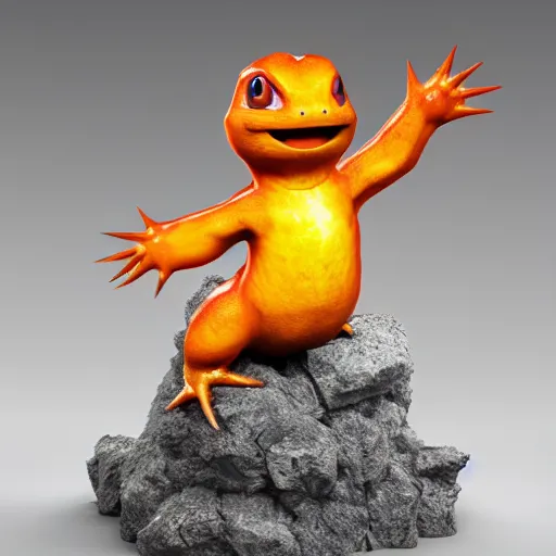 Prompt: a charmander clear ice sculpture, ultra realistic, concept art, intricate details, highly detailed, photorealistic, octane render, 8 k, unreal engine, art by frank frazetta, simon bisley, brom