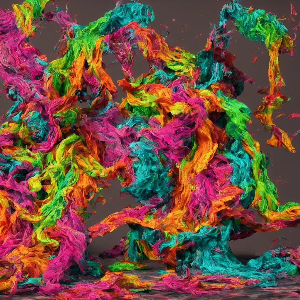 Image similar to painful pleasures by lynda benglis, octane render, colorful, 4 k, 8 k