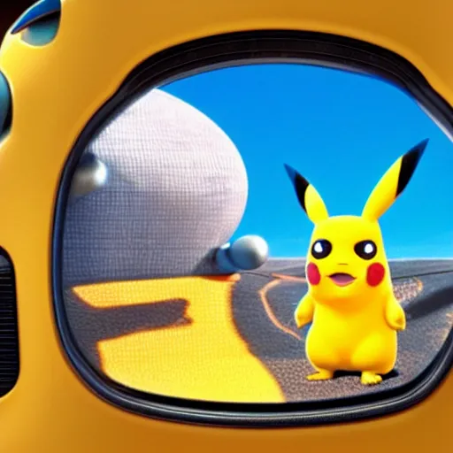 Image similar to Pikachu As seen in Pixar animated movie Wall-e 4K quality super realistic