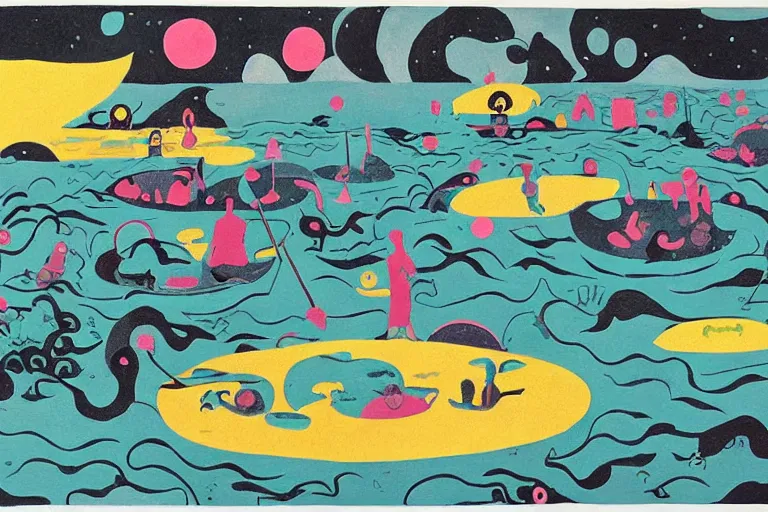 Image similar to lake is an entrance to the void by brecht evens