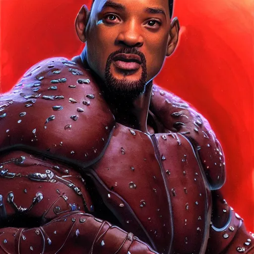 Image similar to Will Smith as Knuckles the Echidna, closeup character art by Donato Giancola, Craig Mullins, digital art, trending on artstation