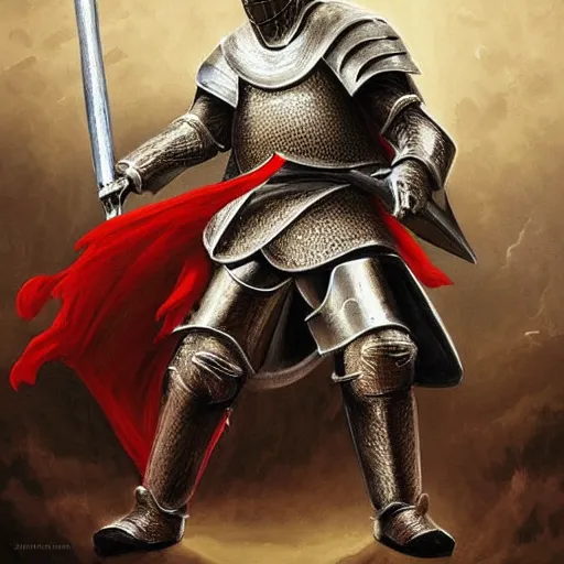 Image similar to Kanye west as a knight in armor fighting a large dragon, painting trending on artstartion