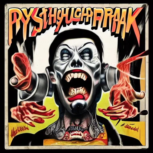 Image similar to psychobilly freakout, album art