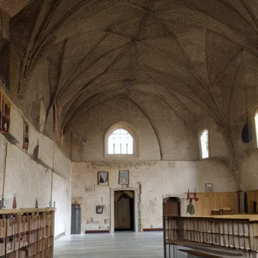 Image similar to a medieval school