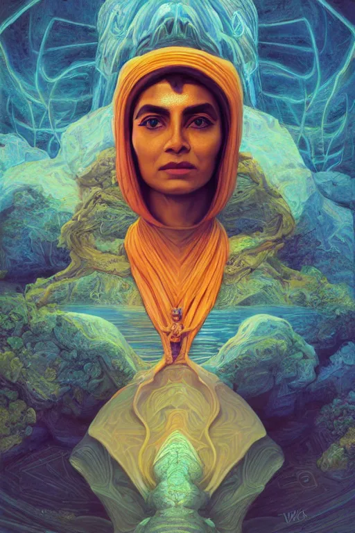 Image similar to Bhagwan Shree Rajneesh, photo, portrait, 3d, high details, intricate details, by vincent di fate, artgerm julie bell beeple, 90s, Smooth gradients, octane render, 8k, volumetric lightning, High contrast, depth of field, very coherent symmetrical artwork