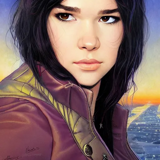 Image similar to Hailee Steinfeld as Kate Bishop (Marvel) by Karol Bak, Lisa James and jeremiah ketner