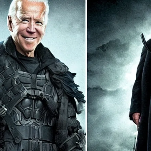 Image similar to Joe Biden as Bane in The Dark Knight Rises