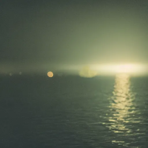Prompt: high quality photo of sea monster scary foggy night at sea , photography 4k, f1.8 anamorphic, bokeh, 4k, Canon,
