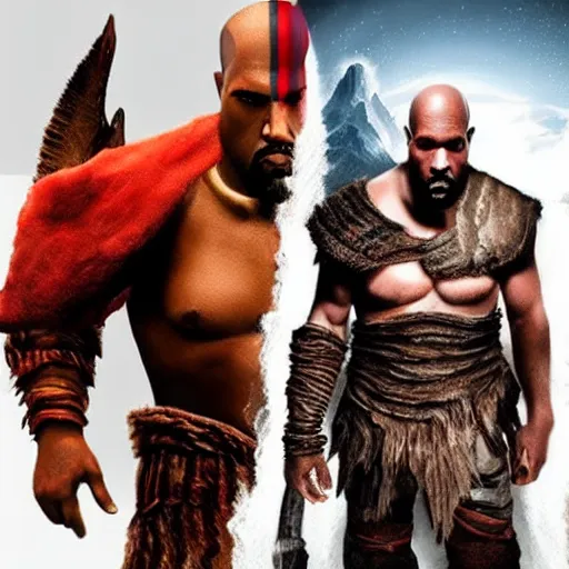 Image similar to Kanye west in God of war