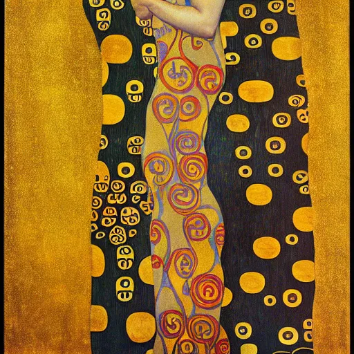 Image similar to art gustav klimt full body art