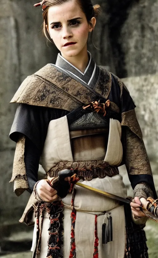 Image similar to emma watson as an ancient samurai