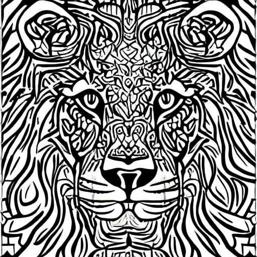 Lion Doodle Printable Coloring Book Page – Artistry By Lisa Marie