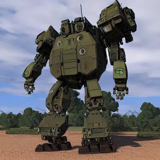 Image similar to fat military mech